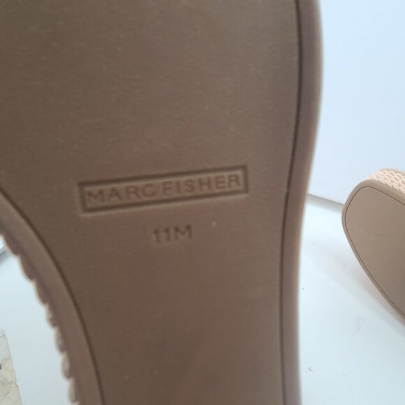 MARC FISHER “Zyme” Square Toe Studded Espadrille Wedges  Size 11M - Picture 9 of 11